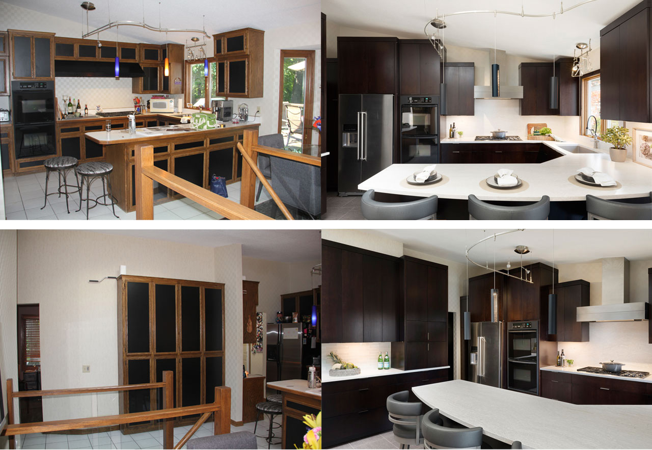 Complete kitchen renovation in Fairfax, VA — before